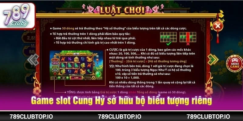 Game slot Cung Hỷ sở hữu bộ biểu tượng riêng