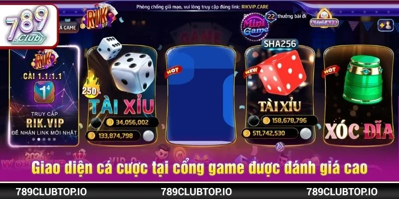 Giao diện cá cược tại cổng game luôn được đánh giá rất cao