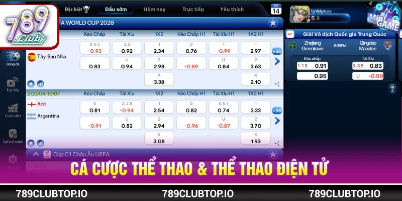 Sảnh thể thao được nhiều bet thủ đặt niềm tin